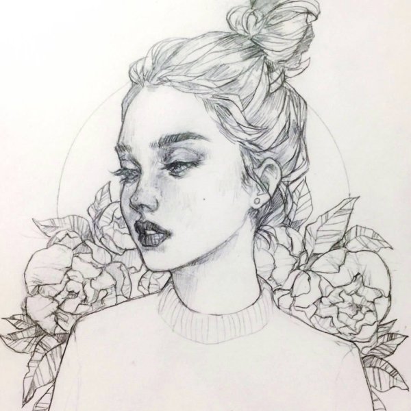 Образ девушки карандашом