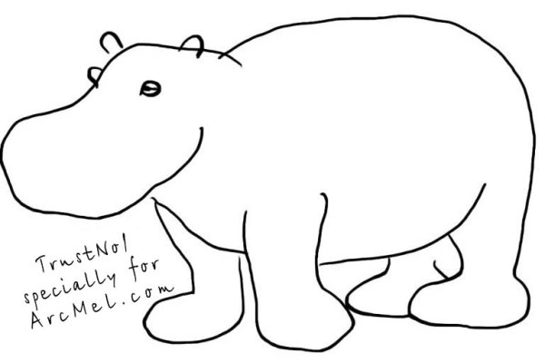 Рисование бегемота