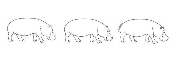 Милый Бегемотик рисунок