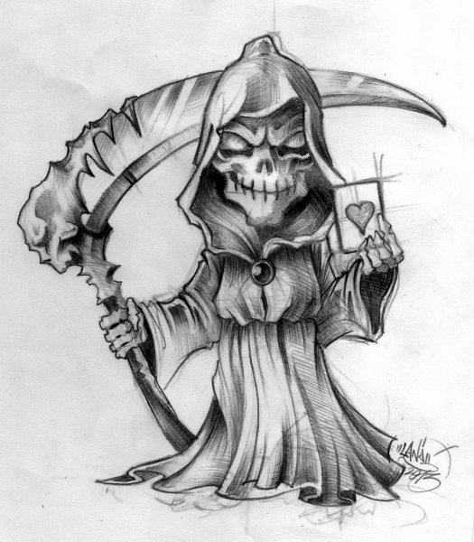 Смерть с косой в полный рост