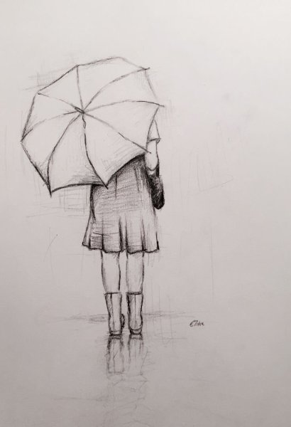 Человечек рисунок карандашом