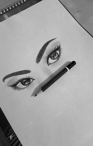 Макияж на бумаге карандашом