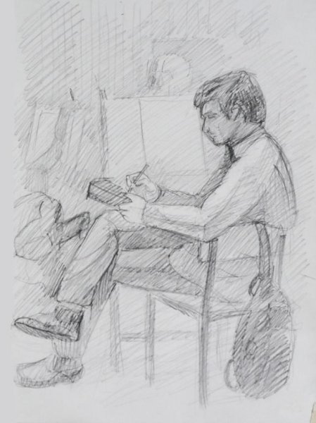 Наброски людей в интерьере