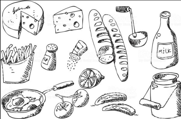 Продукты для срисовки легкие