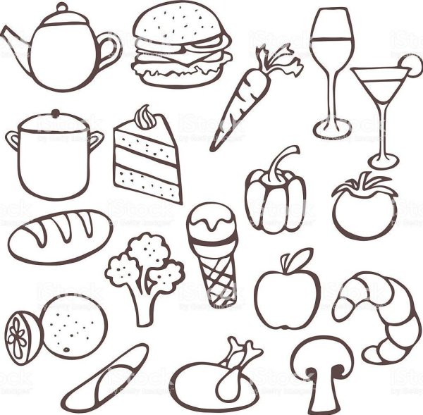 Маленькие рисунки еда