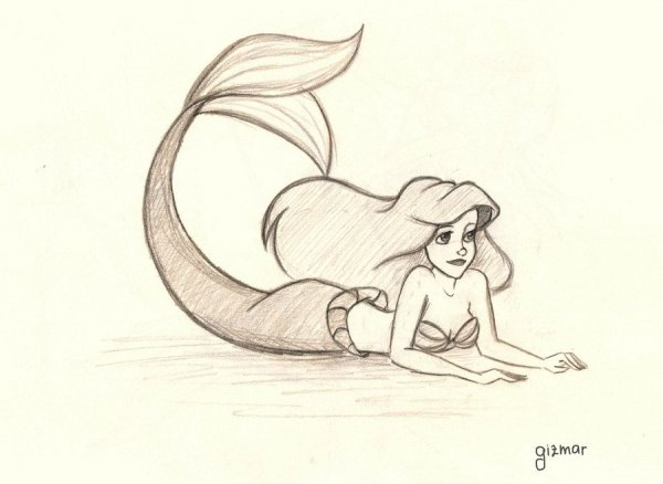 Русалка рисунок для детей