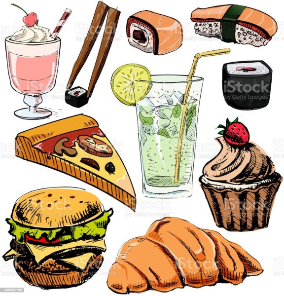 Зарисовки еды и напитков