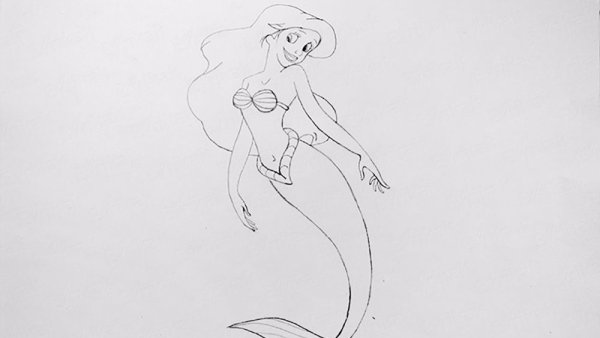 Красивые русалки карандашом