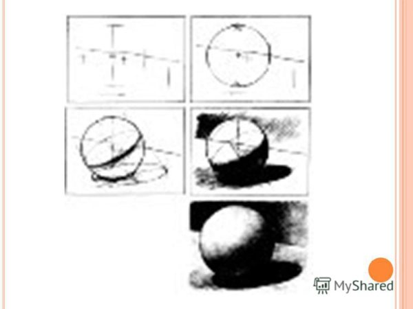 Шар Светотень штриховка