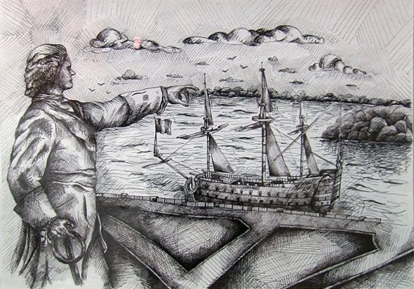 Рисунок на историческую тему карандашом