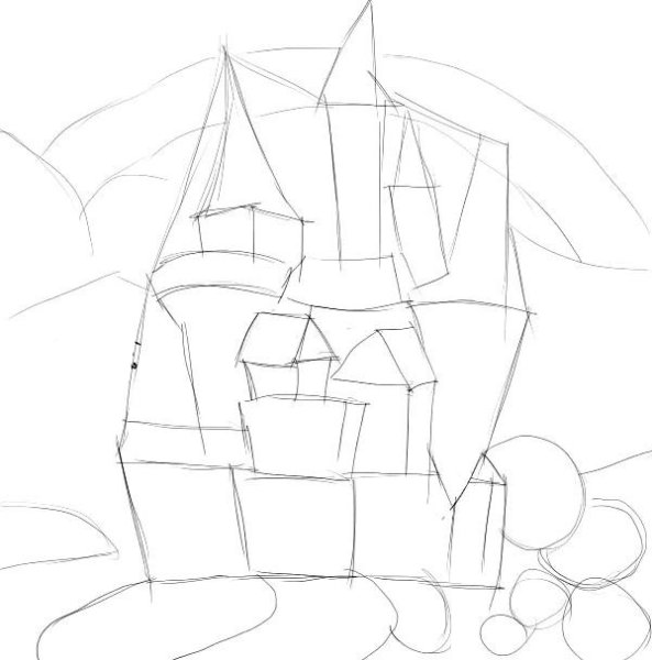 Набросок замка снежной королевы