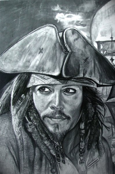 Пиратский картина карандашом