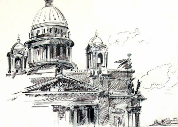 Петропавловская крепость рисунок детский