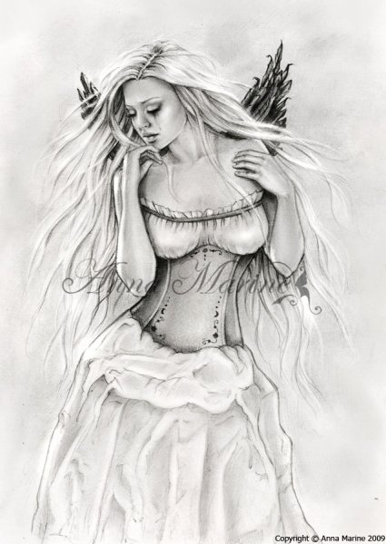 Рисования фэнтези карандаш