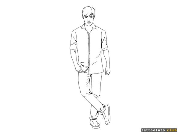 Рисунок человека в полный рост