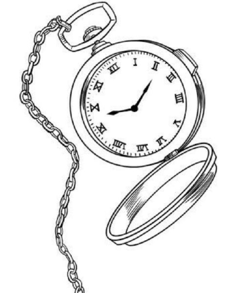Часы нарисованные