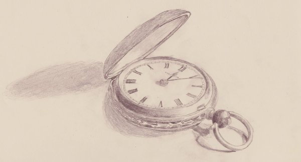 Трафарет карманные часы