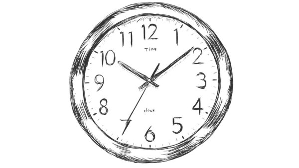 Наручные часы карандашом