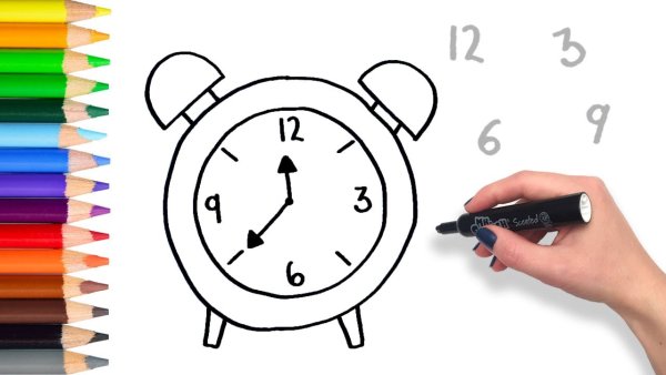 Наручные часы карандашом