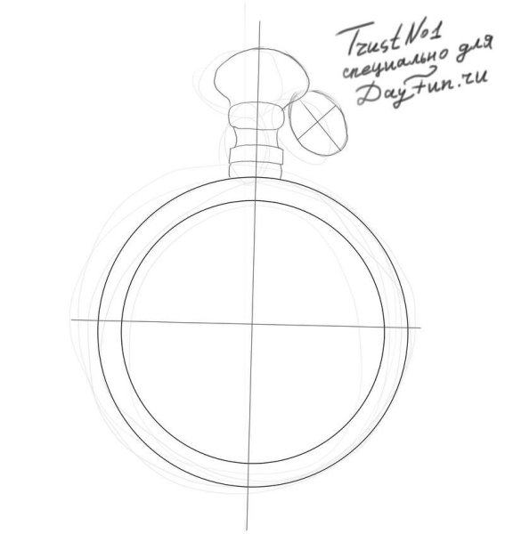 Поэтапное рисование наручных часов