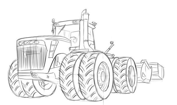 Раскраска трактор Кировец
