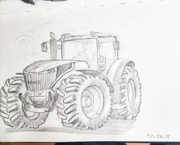 Трактор Fendt чертеж