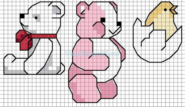 Рисунки по клеткам карандашом