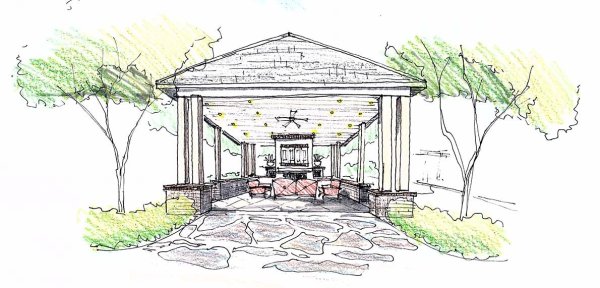 Нарисовать беседку