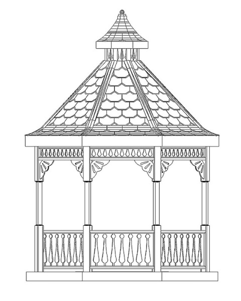 Беседка с мангальной зоной чертежи