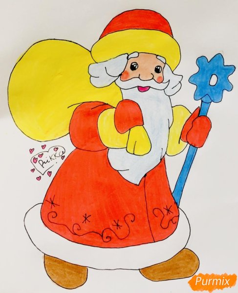 Рисовать Деда Мороза и снегурочку