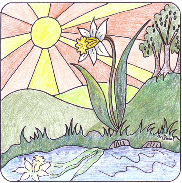 Иллюстрация к мифу Нарцисс и Эхо