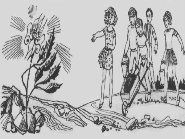 Иллюстрация к сказке неизвестный цветок Платонов