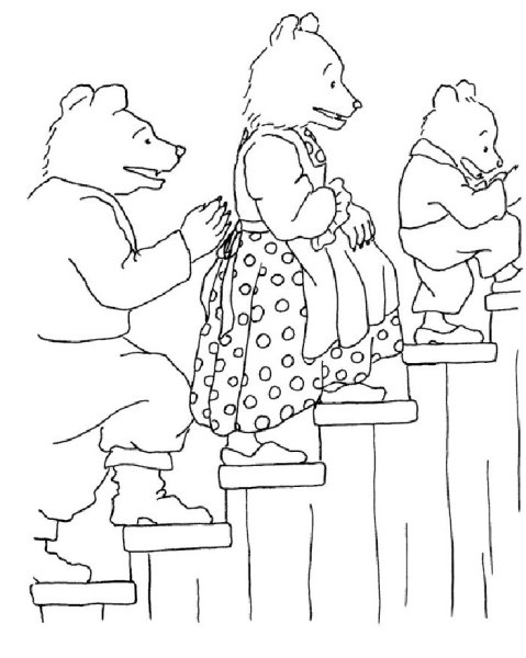 Раскраска Михайло Потапыч из сказки три медведя