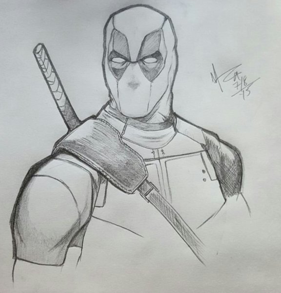 Дэдпул для срисовки