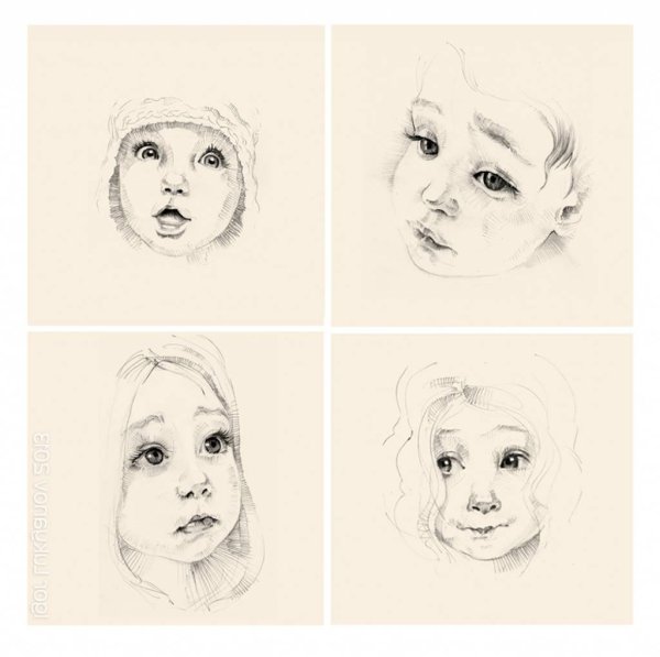 Лицо детское для рисования