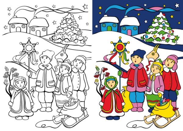 Колядки рисунок