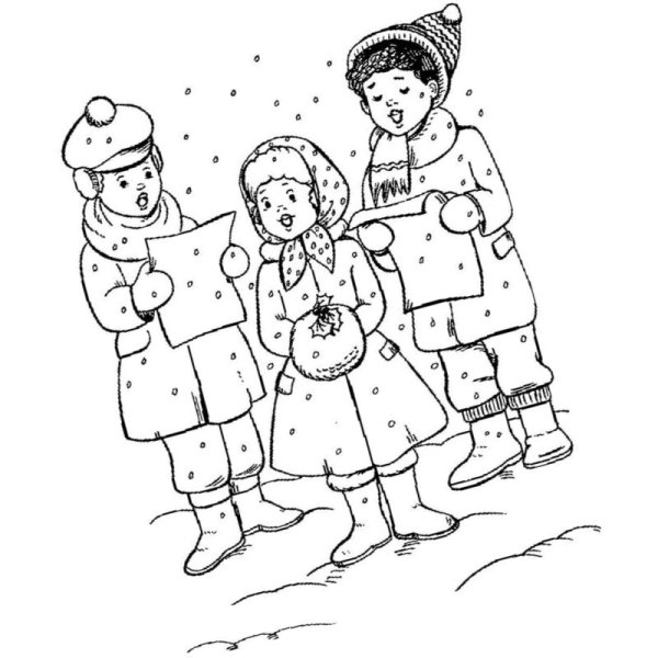Колядки раскраска