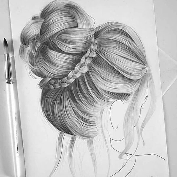 Рисование причесок карандашом