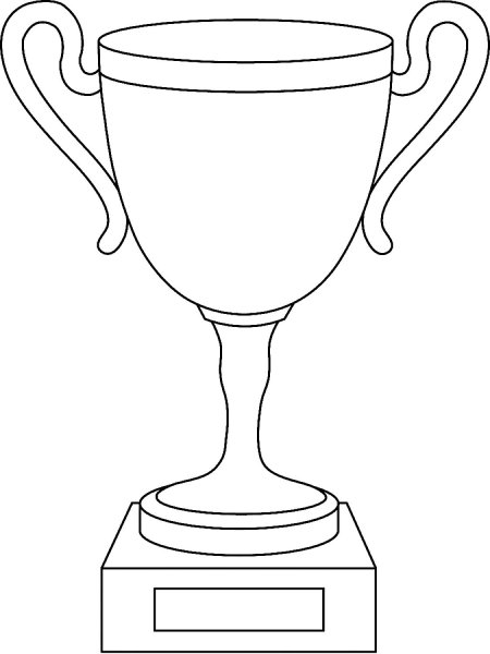 Кубок раскраска для детей