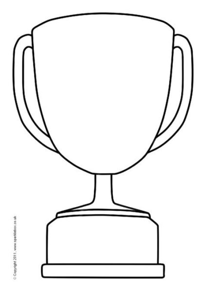 Кубок раскраска для детей