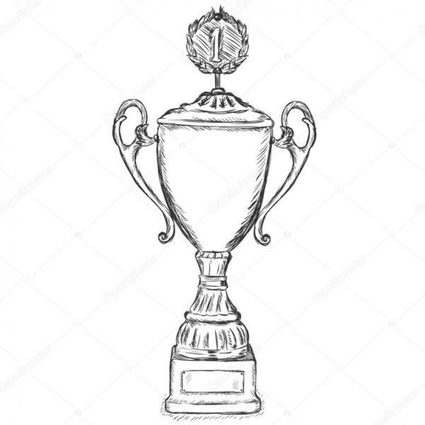 Кубок раскраска для детей