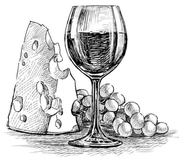 Вино зарисовка