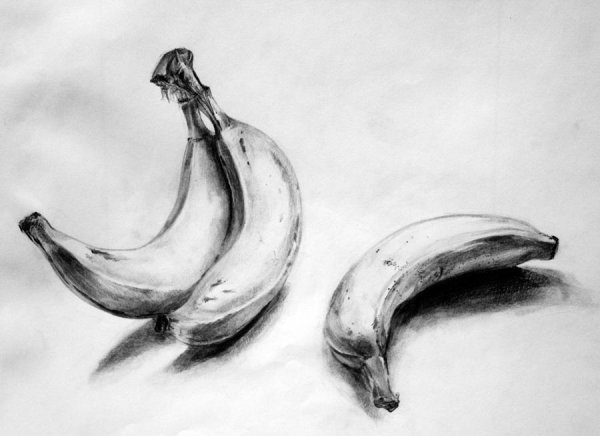 Поэтапный рисунок банана