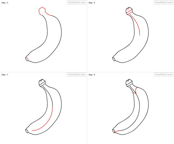 Банан поэтапно