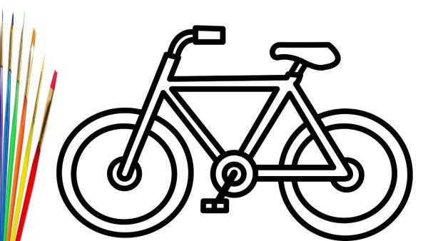 Велосипед сбоку рисунок