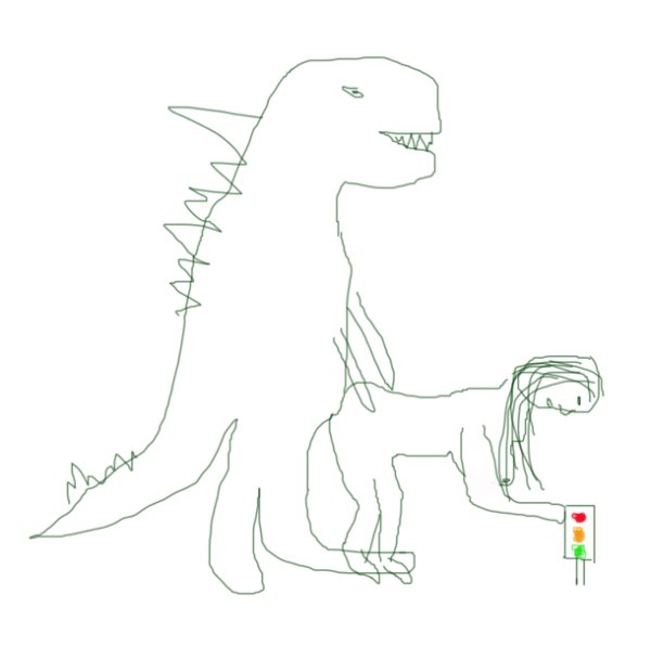 Поэтапное рисование Годзиллы