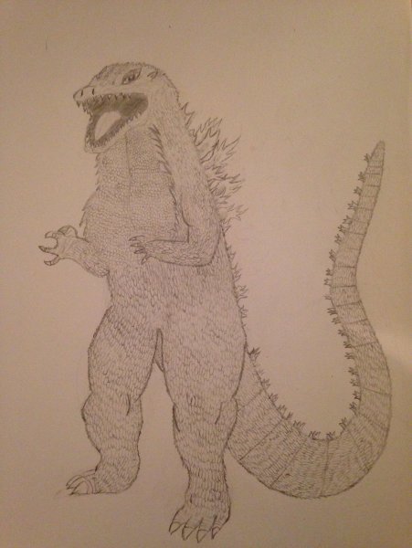 Годзилла срисовать