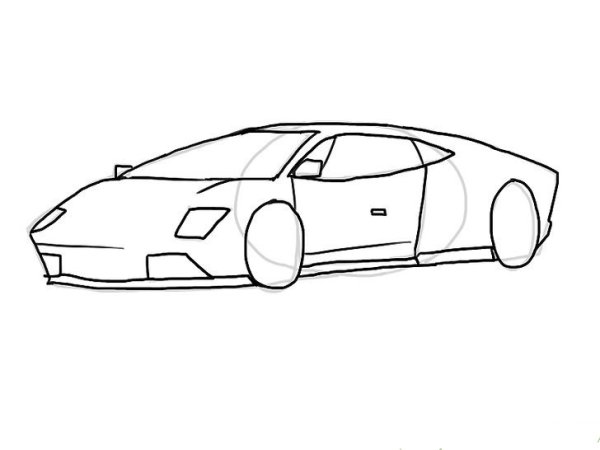 Срисовывать ЛАМБУ спереди