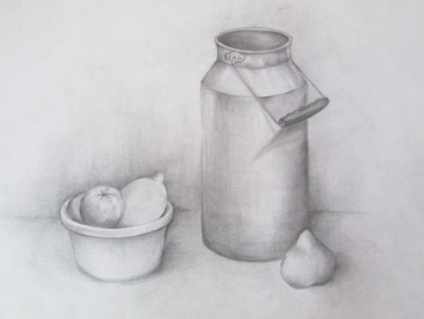 Натюрморт простым карандашом