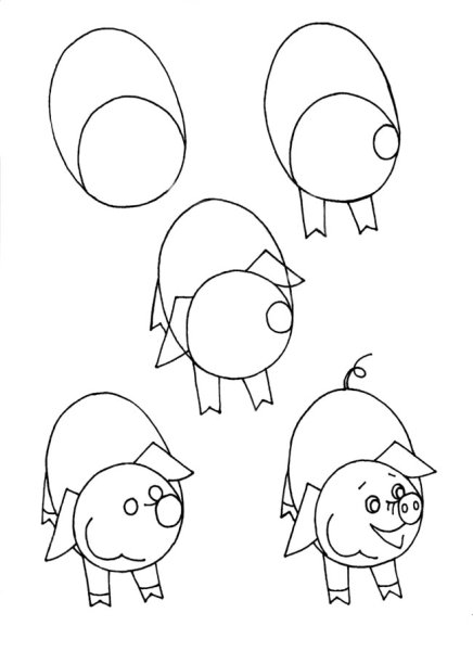 Простые схемы для рисования для детей